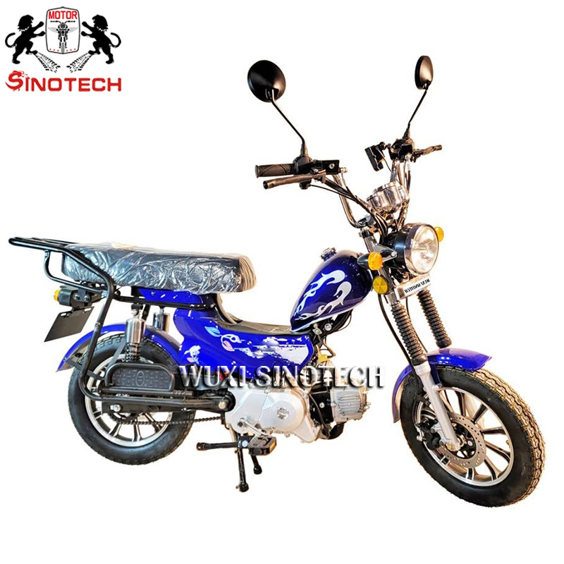 Wuxi Sinotech Hot Sale 35cc 50cc 80cc 100cc 110cc Gasoline Moped Scooter with Pedals and 7L Big Tank Long Autonomy Nearly 500kms for South America Market