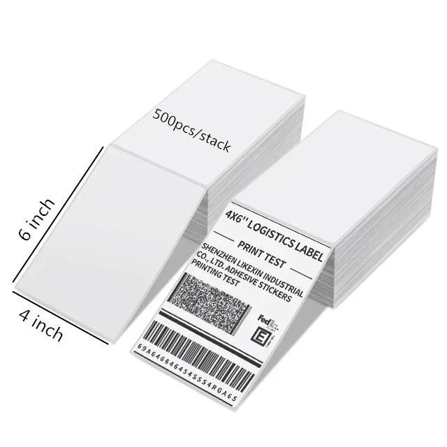 Étiquette de code-barres de type congélateur de taille personnalisée résistant à la déchirure adhésive directement Étiquette pour aliments surgelés Thermo Printer