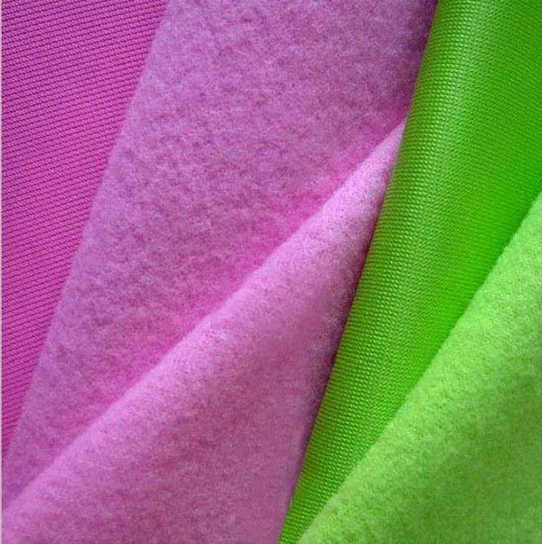 100% Polyester One Side Brush Tricot Fabric for Sportwear School Uniform