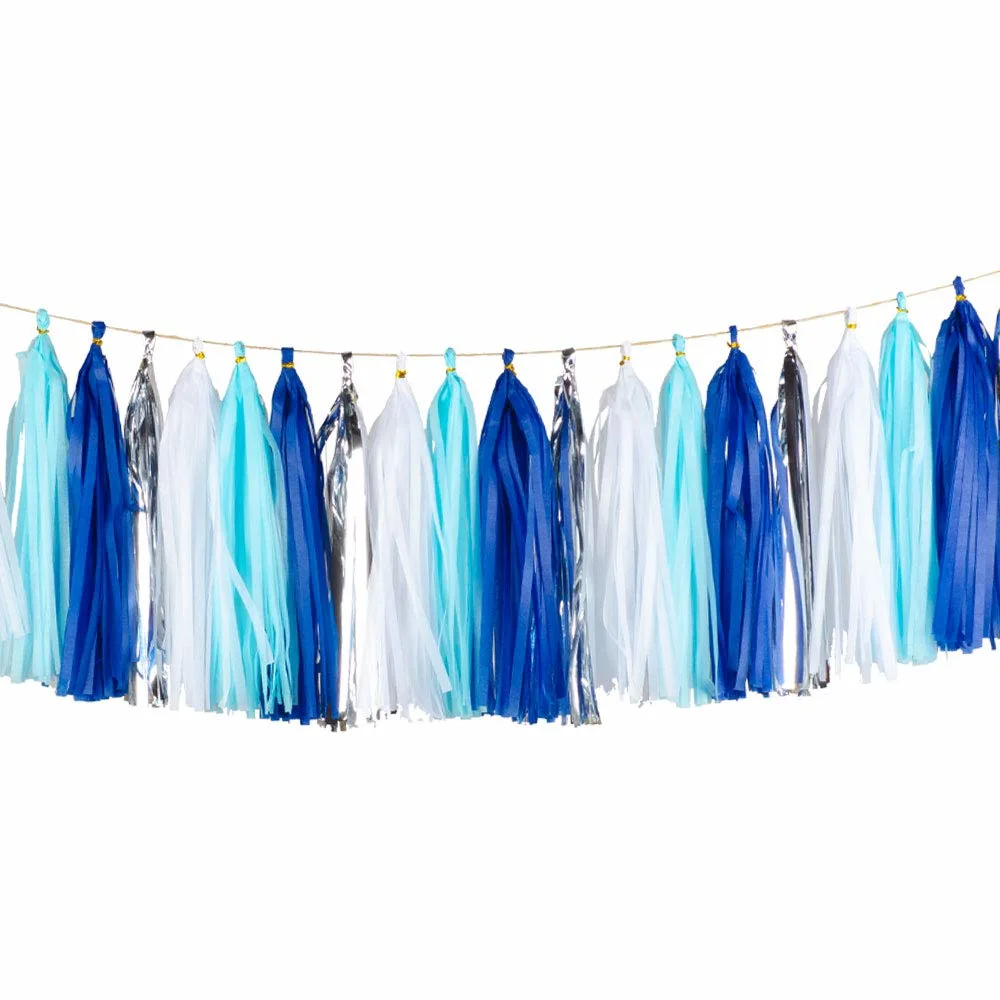 Rainbow Colored Paper Tissue Tassel Garland for Wedding Decoration with High quality/High cost performance 