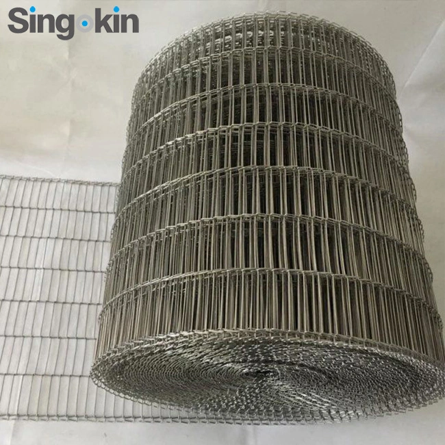 Light Weight Food Grade Stainless Steel Wire Mesh Ladder Flat Flex Conveyor Belt