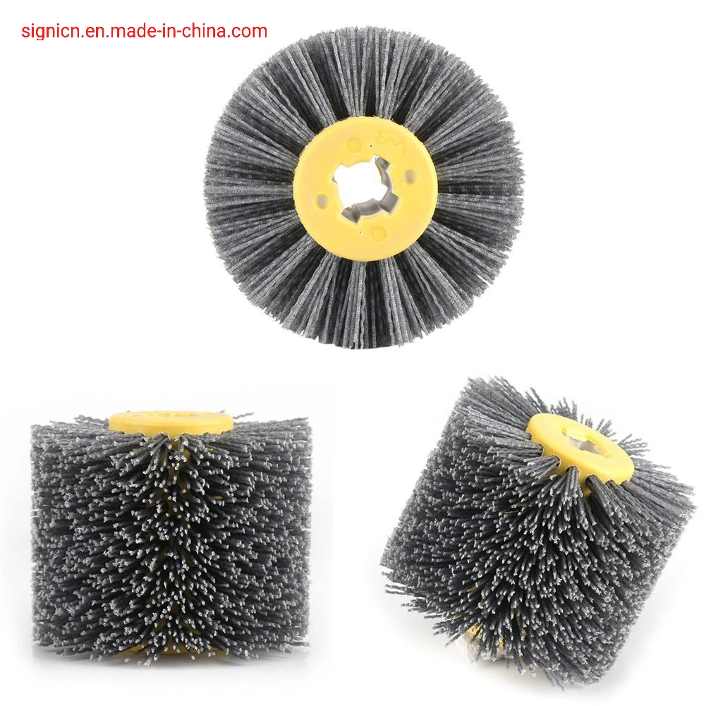 Abrasive Wire Drum Wheel Brush Brunishing Polishing Wheel for Wooden Furniture Burnishing Polishing Striping Drawing