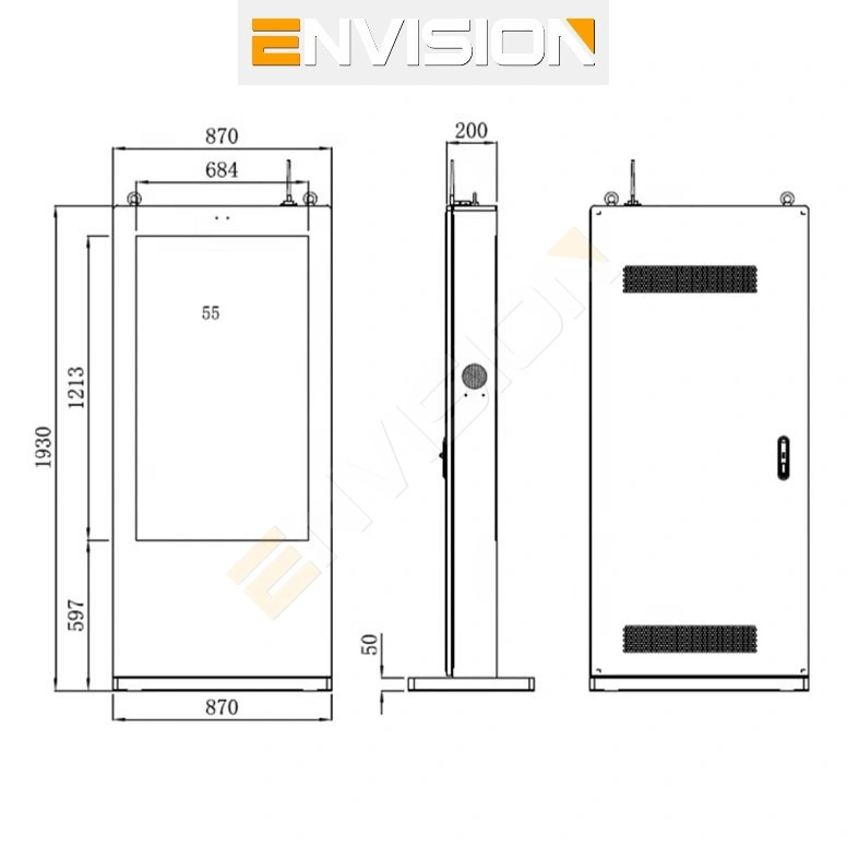 EnVision Displays Boden stehend / Wand montiert LCD-Bildschirm 4K Digital Signage-Displays Für Den Außenbereich