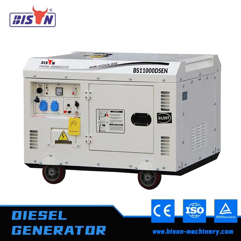 Bison 7 kVA petit générateur électrique diesel Prix 7.5kVA Air Générateurs diesel silencieux c.c. refroidis