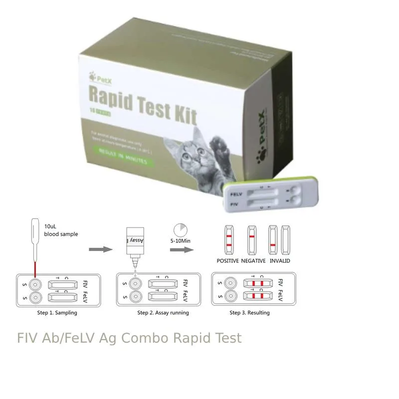 Hot Sale! Fiv Ab Felv AG Fiv-Felv Combo Rapid Test