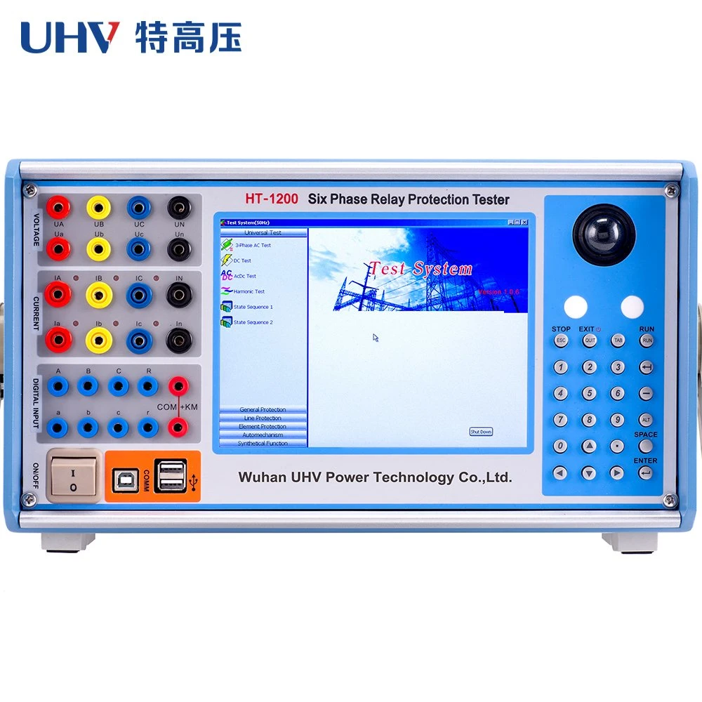 Ht-1200 6 Phase Microcomputer Protection Relay Tester Electrical Primary Current Injection Test Set