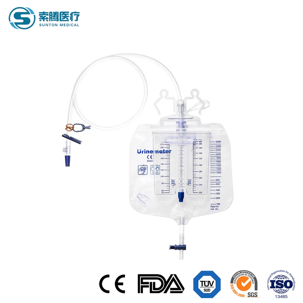 Sunton urine Sterile Bag China jetable urinaire Leg Bag Fabricant Sac médical complémentaire Sac d'urine de luxe de 2 000 ml jetable de haute qualité Pour recueillir l'urine