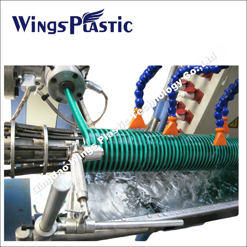 Kunststoff PVC Spiral-Absaugung verstärkte weiche Schlauch Rohr Extruder Extrusion Produktionslinie, Die Maschine Herstellt