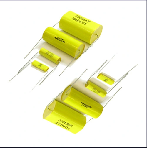 Axial Cbb20 825j/250V Metallized Polypropylene Film Capacitor Yellow