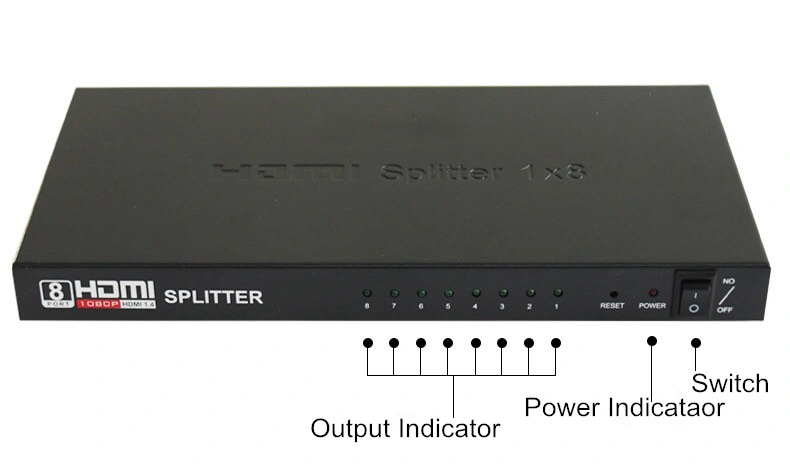 Mejor 4K 2K a 1080P Distribuidor de interruptor de 1 en 8 para video wall