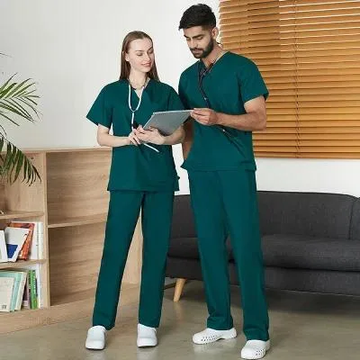 Unisex Mens Nurse White Stitching Other White Scrub Suit/White Nurse Uniform Short/Long Sleeve Nurse Uniform Suit for Hospital Clinic Pet Veterinary Center