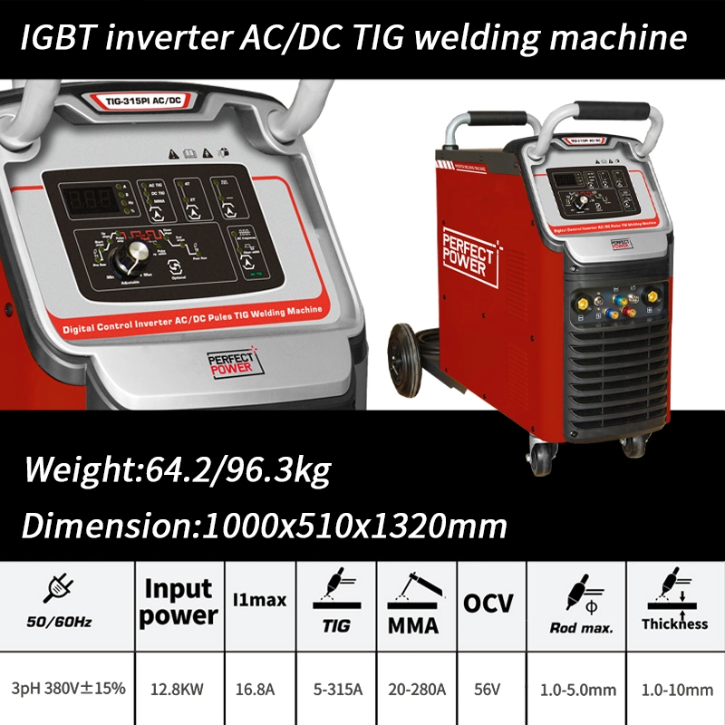 Professional TIG Argón soldadora de arco de soldadura TIG AC DC de la máquina de soldadura a gas