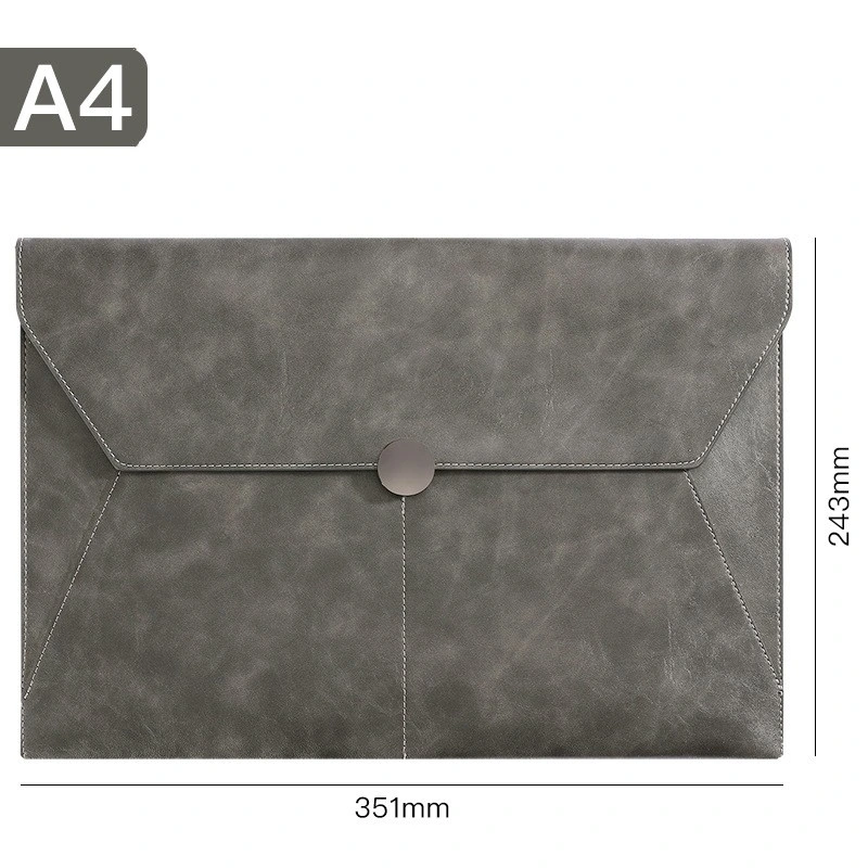 Le manchon en cuir pour ordinateur portable personnalisé A4 Dossier de fichier Document sac pour les fournitures de bureau