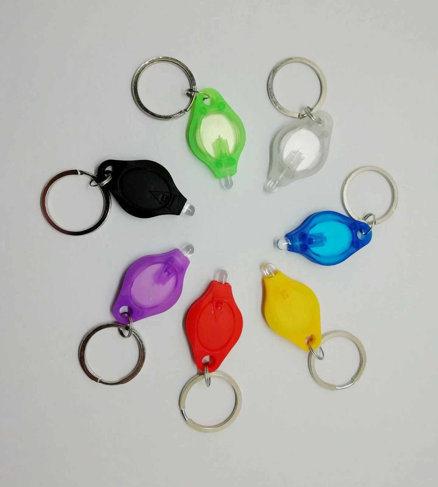 LED Keychain Light UV Purple Light Banknote Inspection Blue Purple Green Red White Mini Turtle Light Multicolor with Keyring