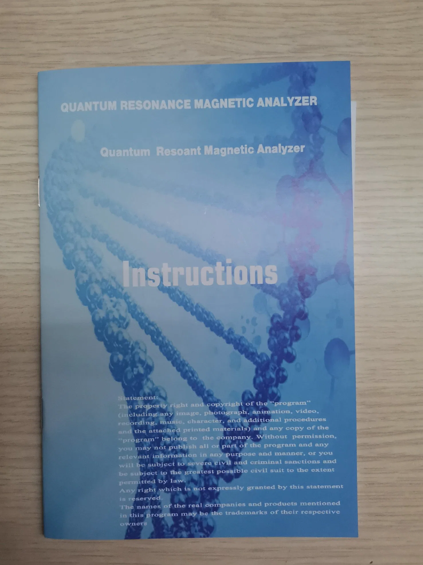 Quantum Health Resonance Magnetic Analyzer Price Software Free Download with 47 Reports