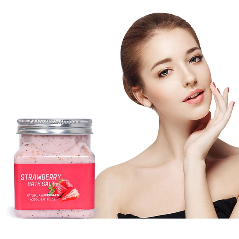 Beauty Cosmetics Skin Care Deep Cleaning Bath Salt Strawberry Body Scrub Facial Scrub
