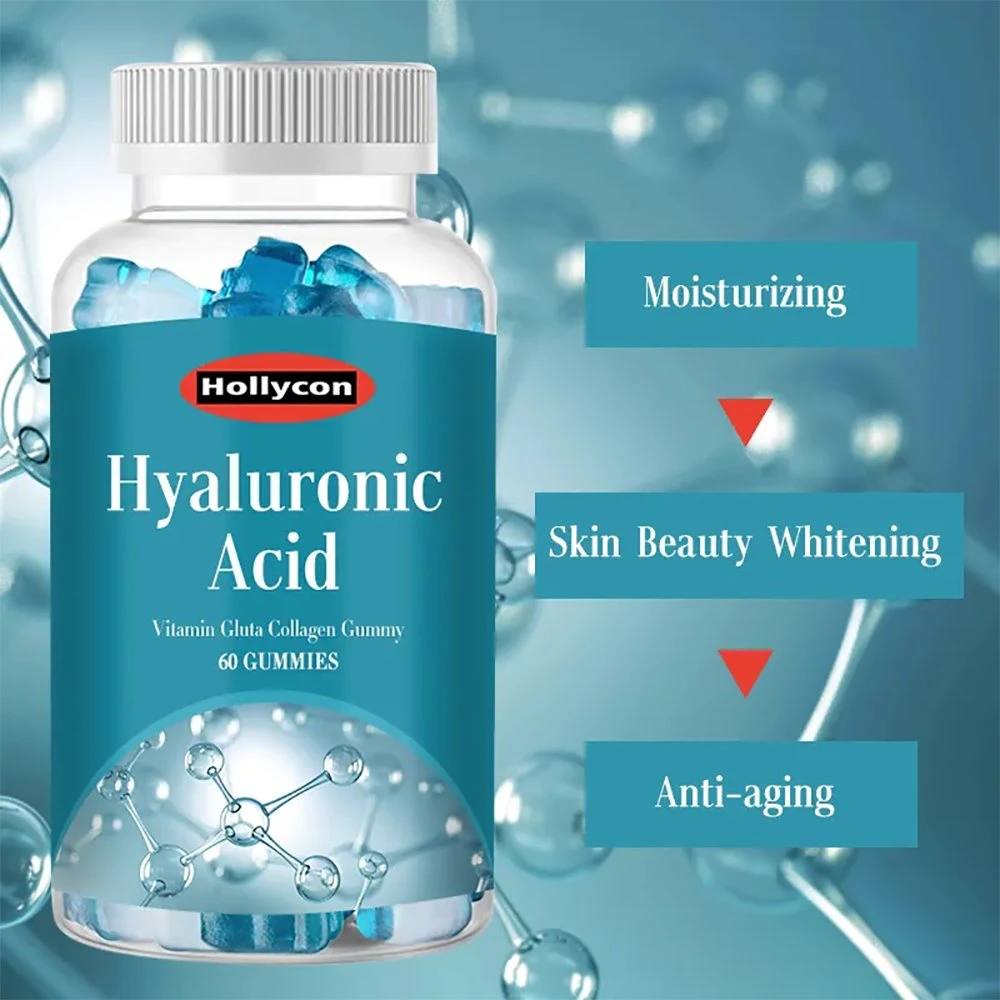 OEM/ODM Hyaluronic Acid Gummy Skin Beauty Vitamin Gluta Collagen Gummies Whitening Anti-Aging Supplements