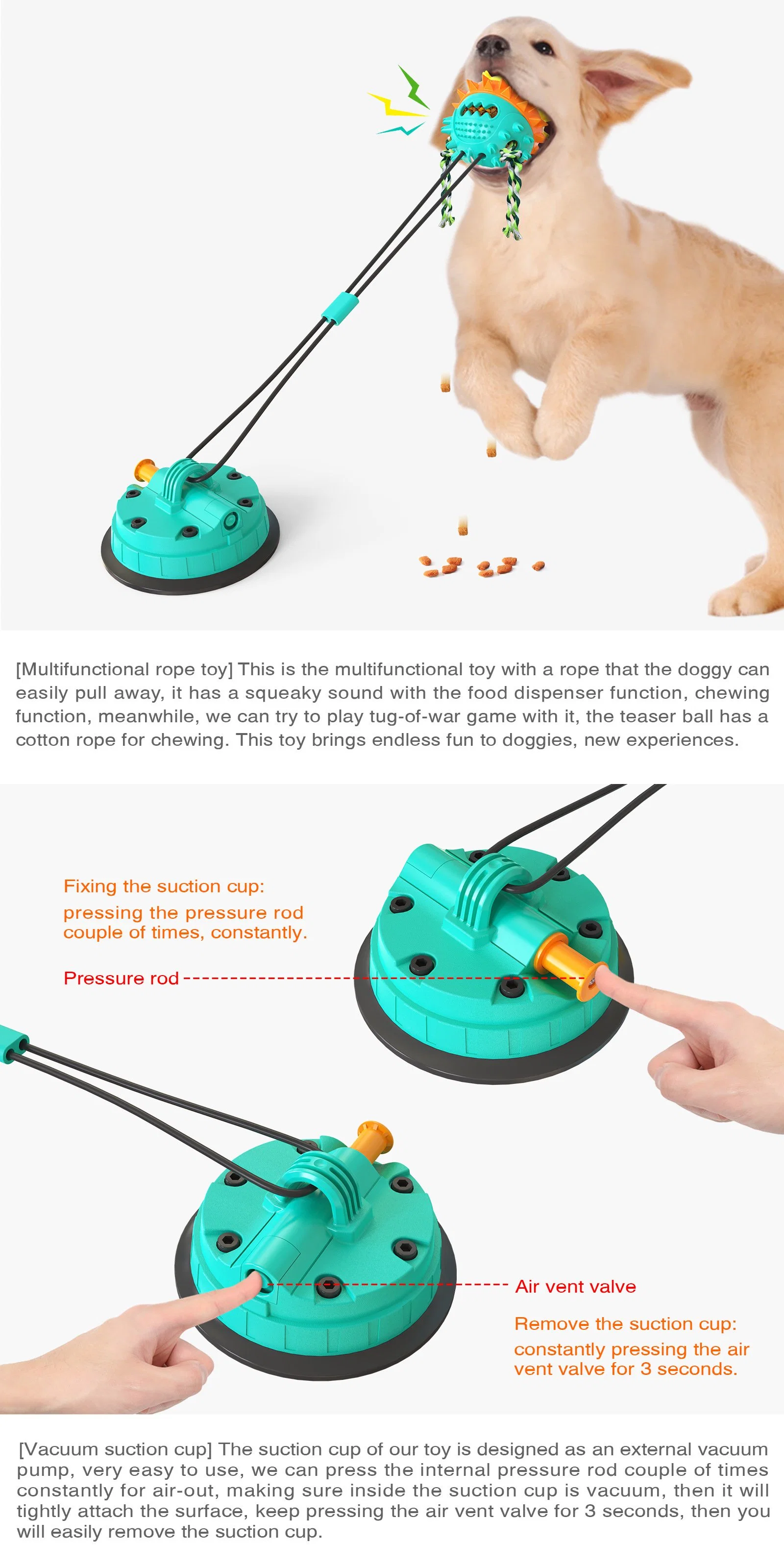 Puppy Playtime Essential: Suction Cup Dog Tug Toy - Pet Products