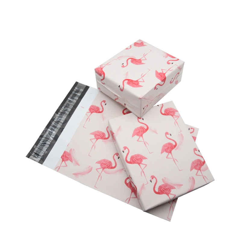 Custom Design Logo Flamingo Poly Mail Shippingbag