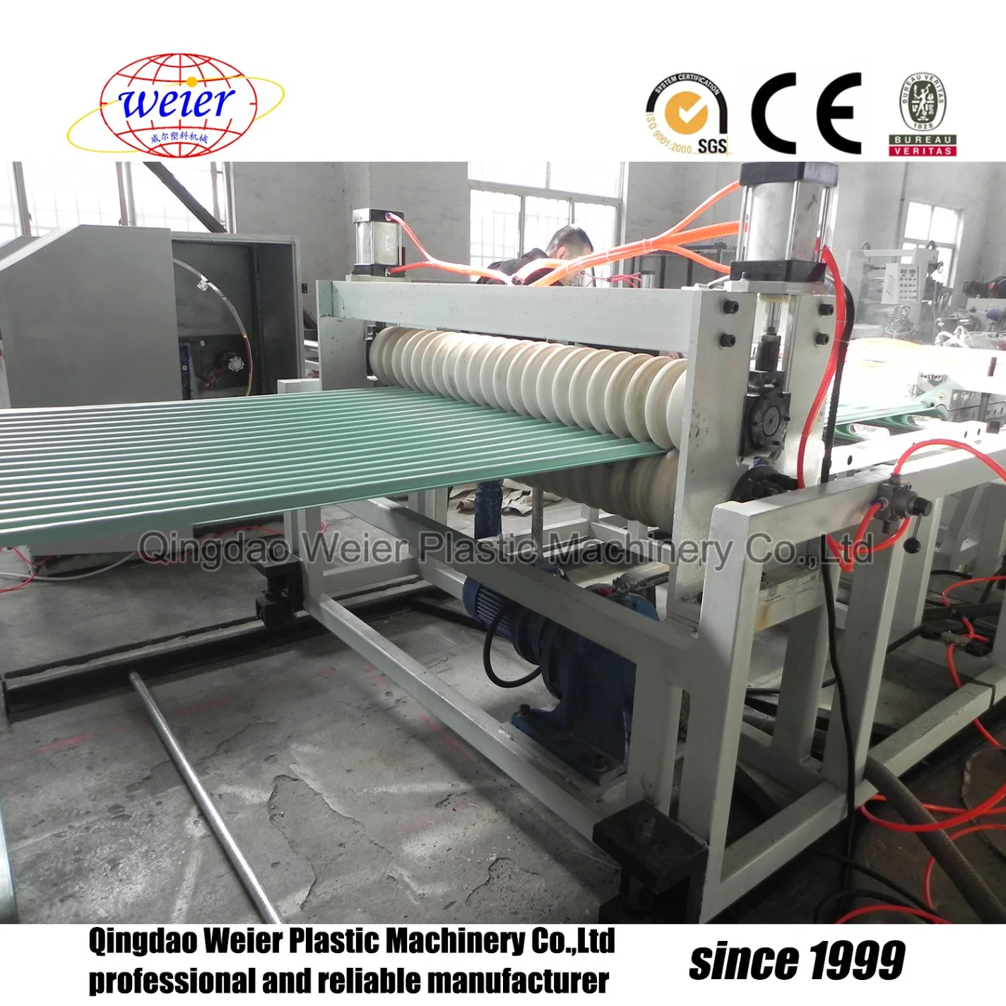 PVC Wave Roof Tile Production Line with Long Life Span