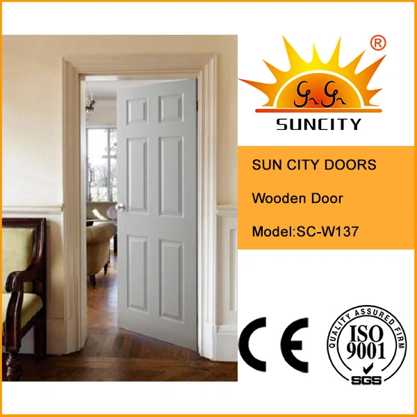 China Factory Solid Wood Interior Entry Door (SC-W137)