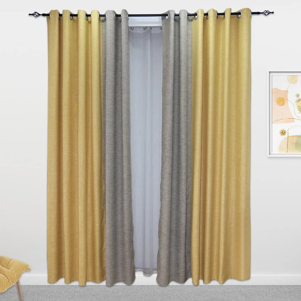 High quality/High cost performance  Hotel Hospital Window Curtain Polyester Wholesale/Supplier Curtains Color Hemp Cotton Fabric