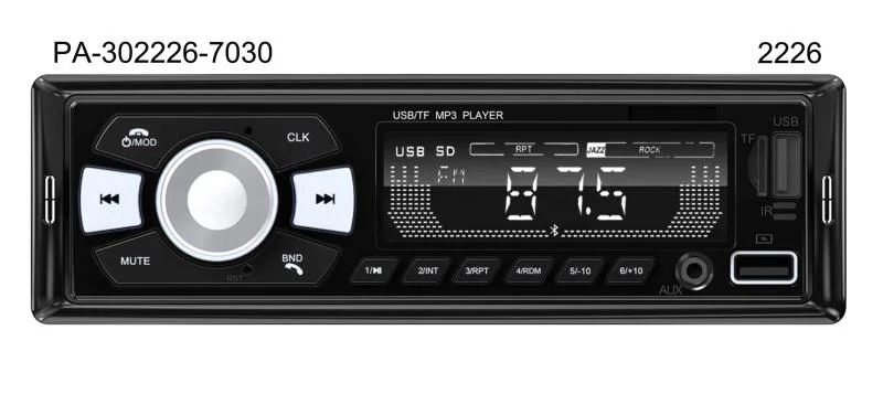 Leitor multimédia de áudio MP3 estéreo para automóvel com rádio de luz diferente