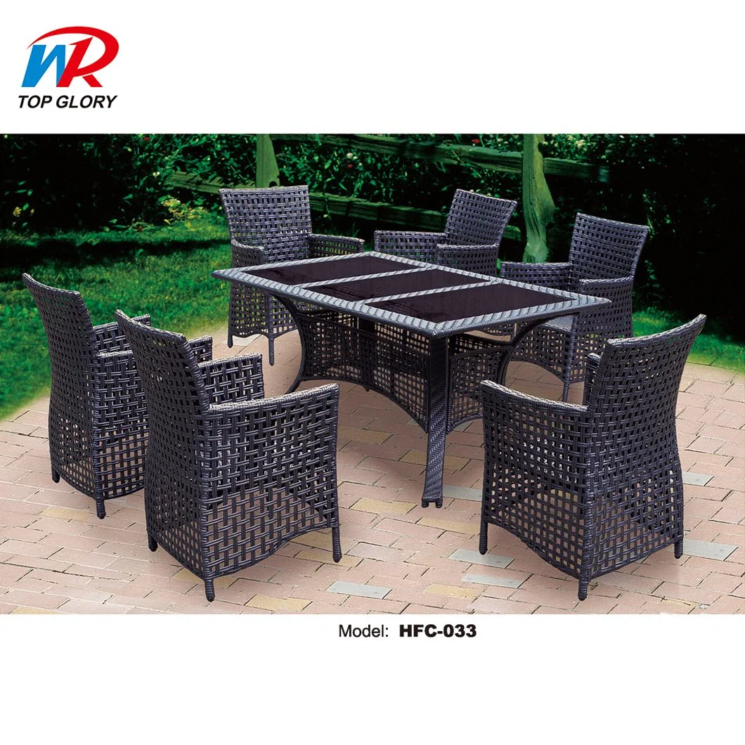 Juego de comedor Patio exterior Rattan silla mesa de jardín mobiliario de jardín (TG-871)