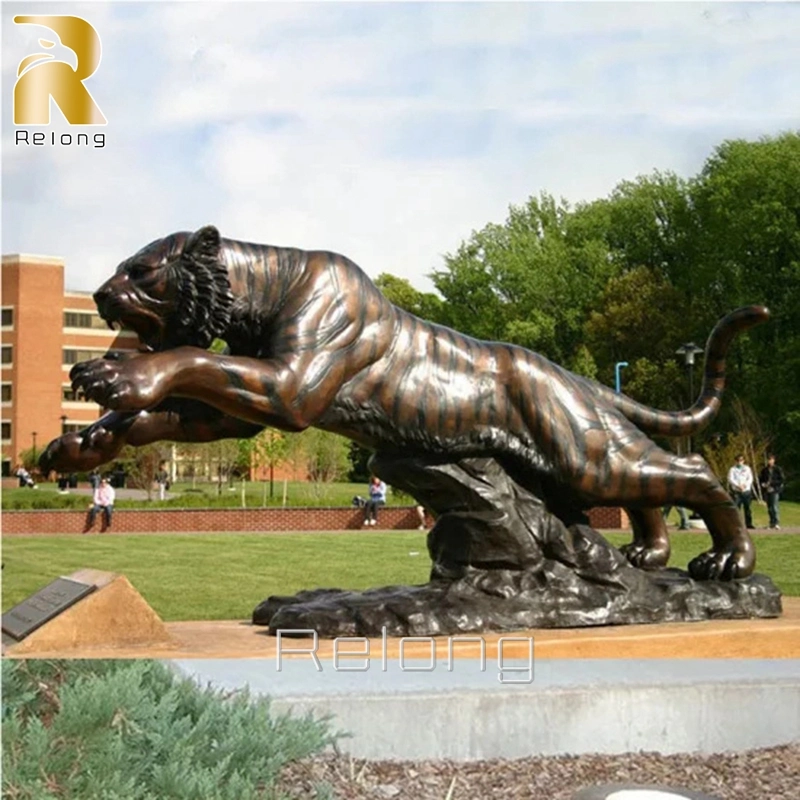 Metal Decorative Life Size Vivid High quality/High cost performance  Bronze Tiger Animal Sculpture