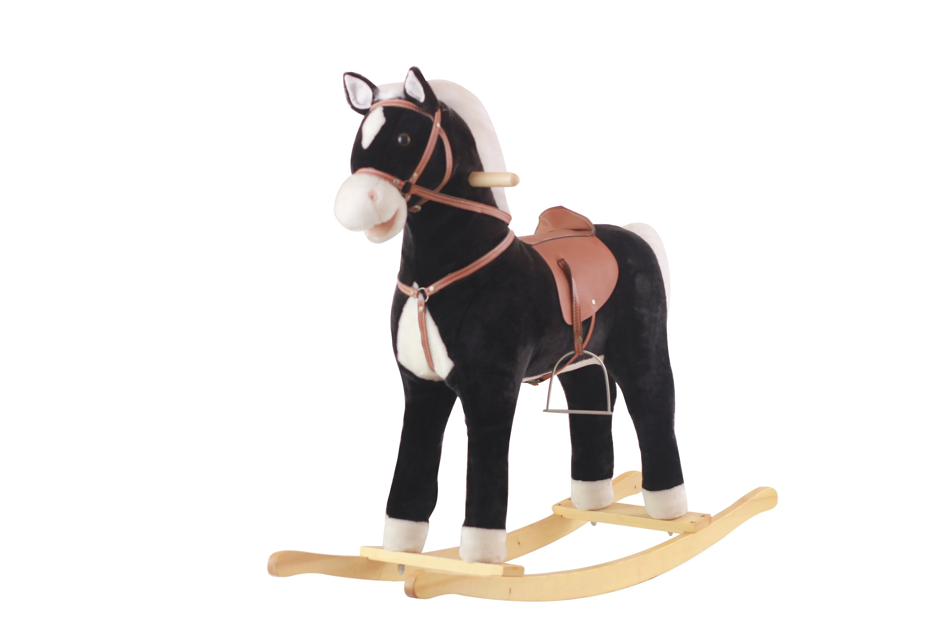Оптовая торговля малышу поворотное кресло троянского коня раскачивание шикарные куклы деревянные верхом на лошадях качающаяся лошадь мягкие игрушки