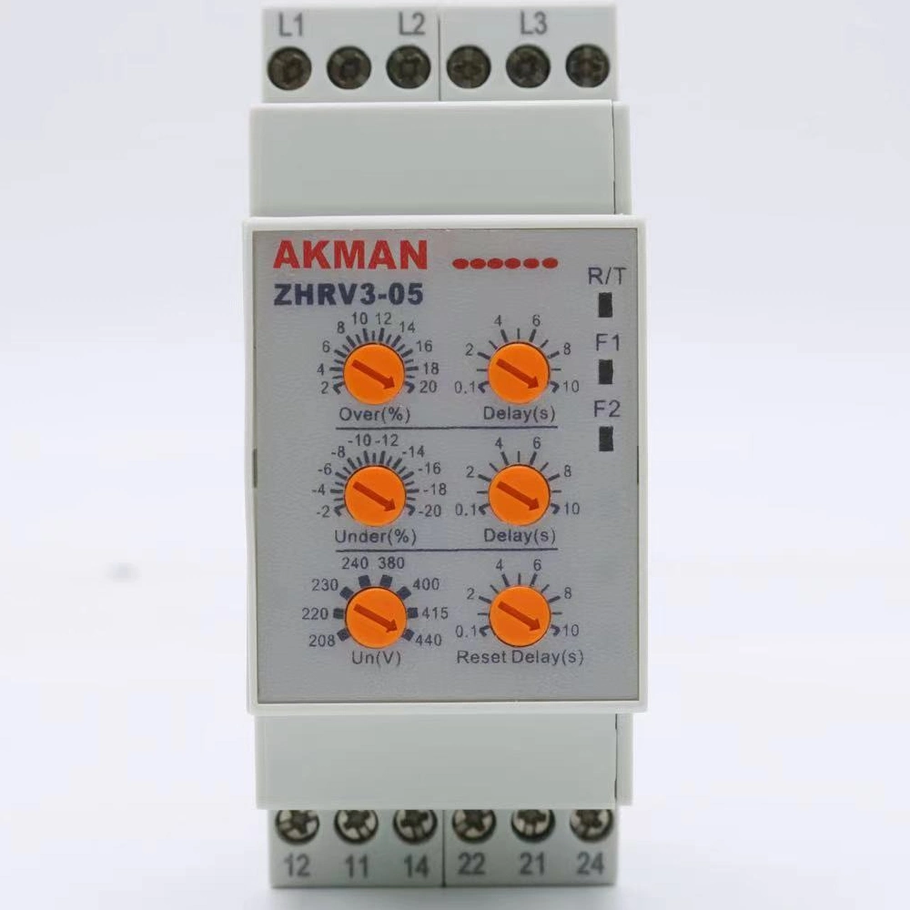 Auto Three Phase AC Voltage Monitoring Relays Over Under Voltage Protection Relay with CE