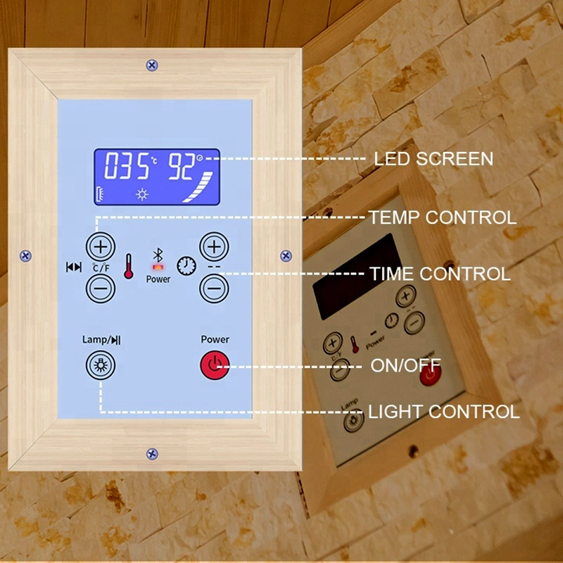 Popular Canadian Hemlock Solid Wood Indoor Dry Wet Steam Traditional Sauna Room