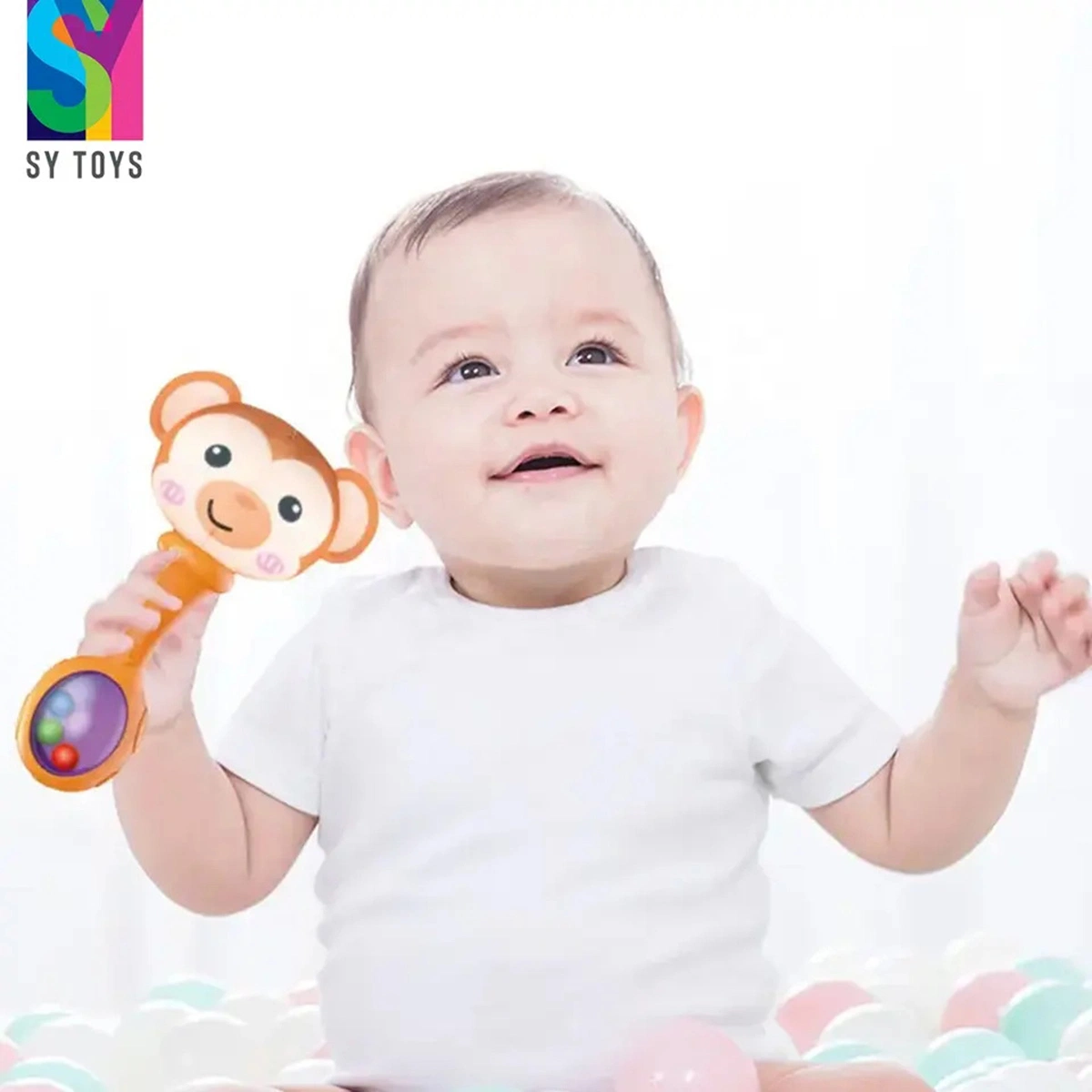 Sy Baby Gefüllt Cute Animal Baby Weich Plüsch Hand Rassel Sandhammer Spielzeug Baby Soft Sensory Rassel Spielzeug