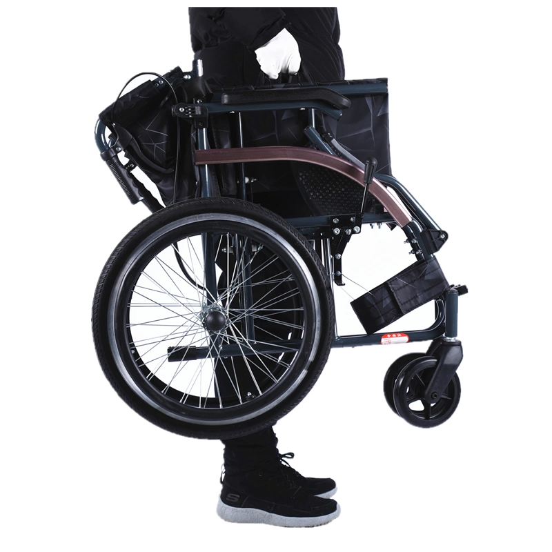 Hot Sale Good Quality Cheapest Ultra Lightweight Aluminum Material Manual Foldable Wheelchair