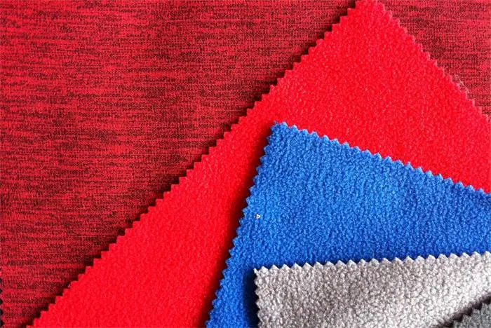 Polyester Cationic Melange Polar Fleece, Jersey Face, Heather 2-Tone High quality/High cost performance  Knitted Fabric for Garment Bedding Toy