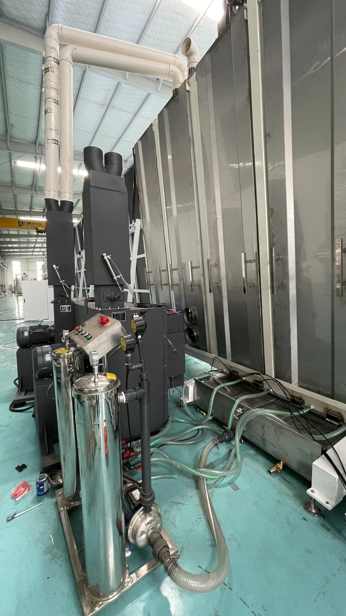 Video Factory Inspection Vertical Industrial Insulating Glass Machine Direct Sale Automatic Optima Operate System