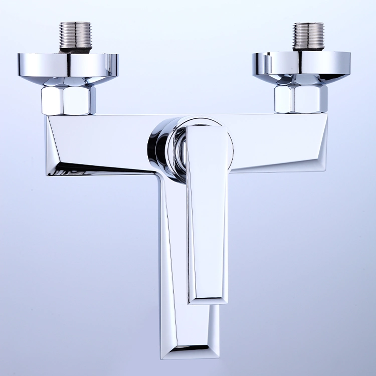 Bathroom Bath Mixer Taps Chrome Wall Mounted Bathtub Shower Faucet