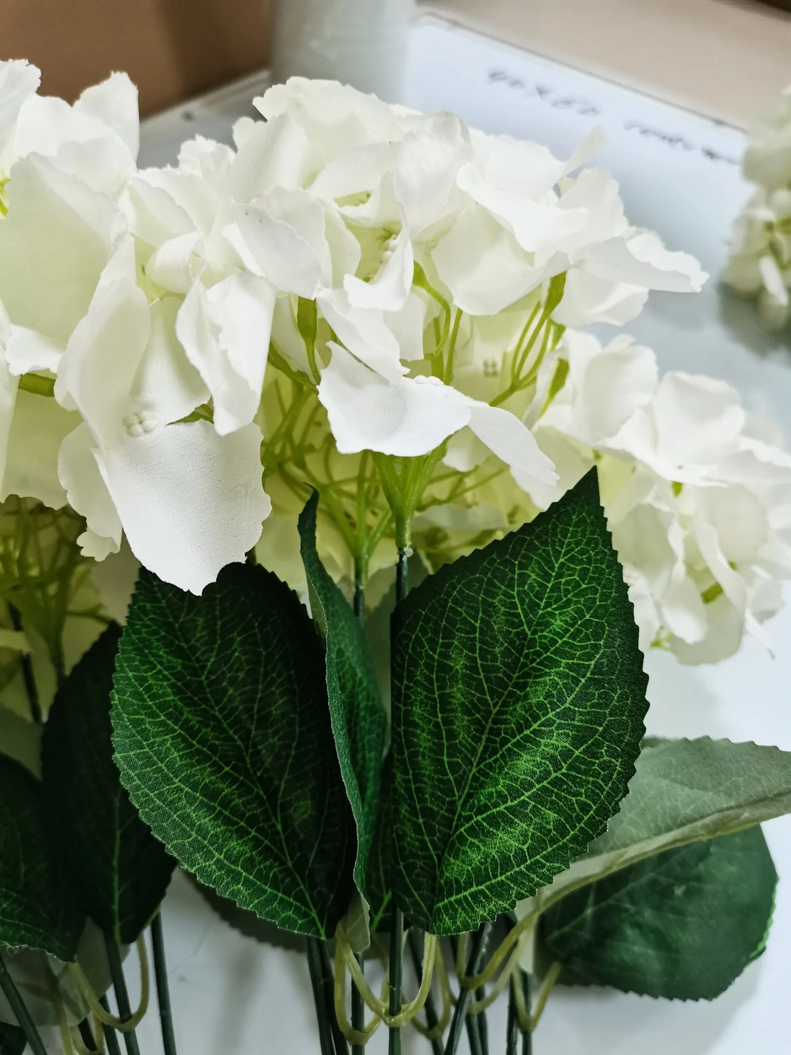 Flor artificial Hydrangea rama para el hogar decoración de boda flor