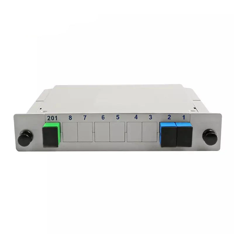 Best Sale Fiber Optic Cassette Card Inserting Modular with Sc/Upc Connector 1X2 PLC Splitter