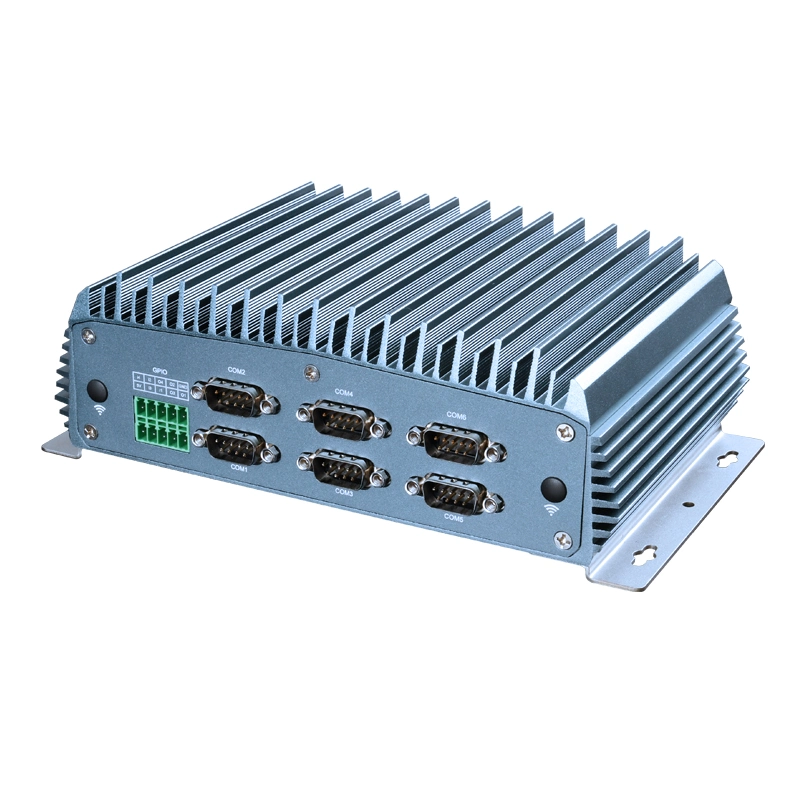 6COM 2LAN Aluminum J6412 Embedded Computer Fanless Industrial Mini PC