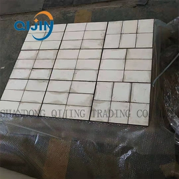 Steel Backed Rubber Ceramic Block Wear Liner with 92% Aluminium Oxide Tile Imbedded
