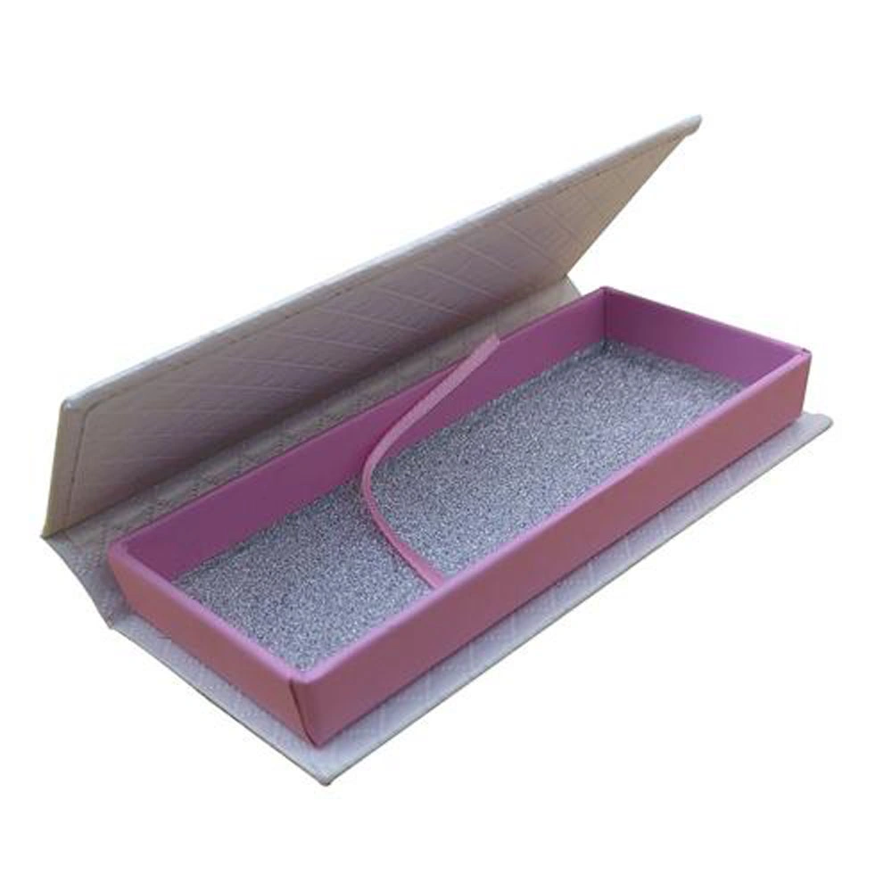 Customized Printed Customized Eyelash Packaging Box with Logo No Lashes Paper Card Glitter Box with PVC Window