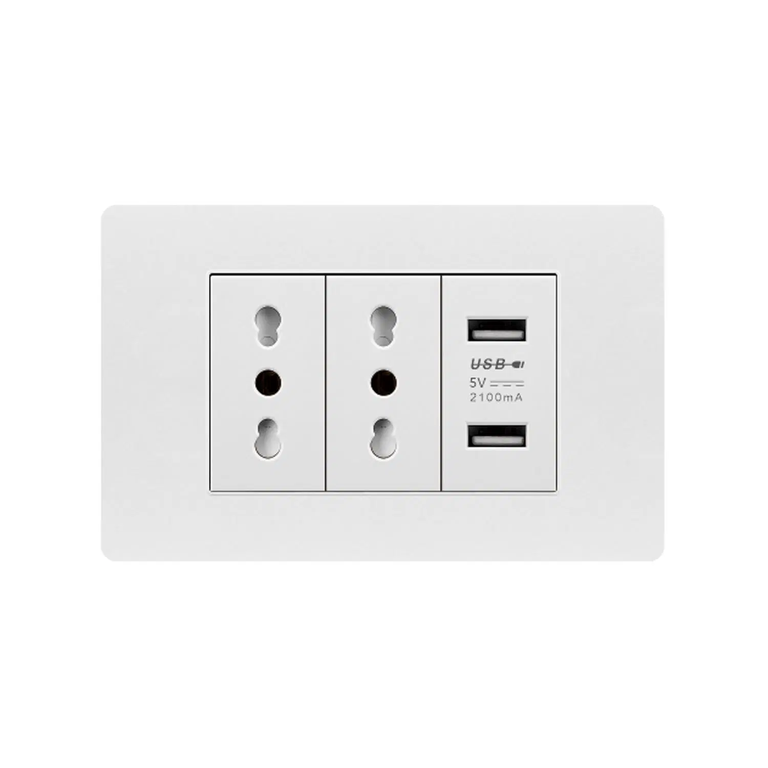 European Style German Standard Power Electrical Socket with USB Type-C