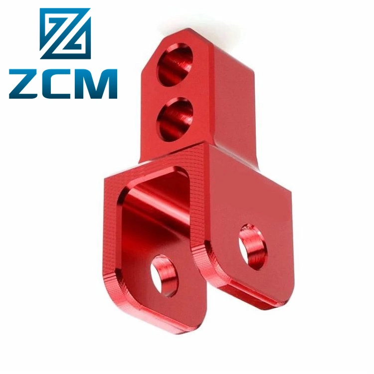 Shenzhen Customized CNC Machining Metal Parts Red Anodized Aluminum Alloy 6061 T6 Industrial Device Equipment Shock Absorber