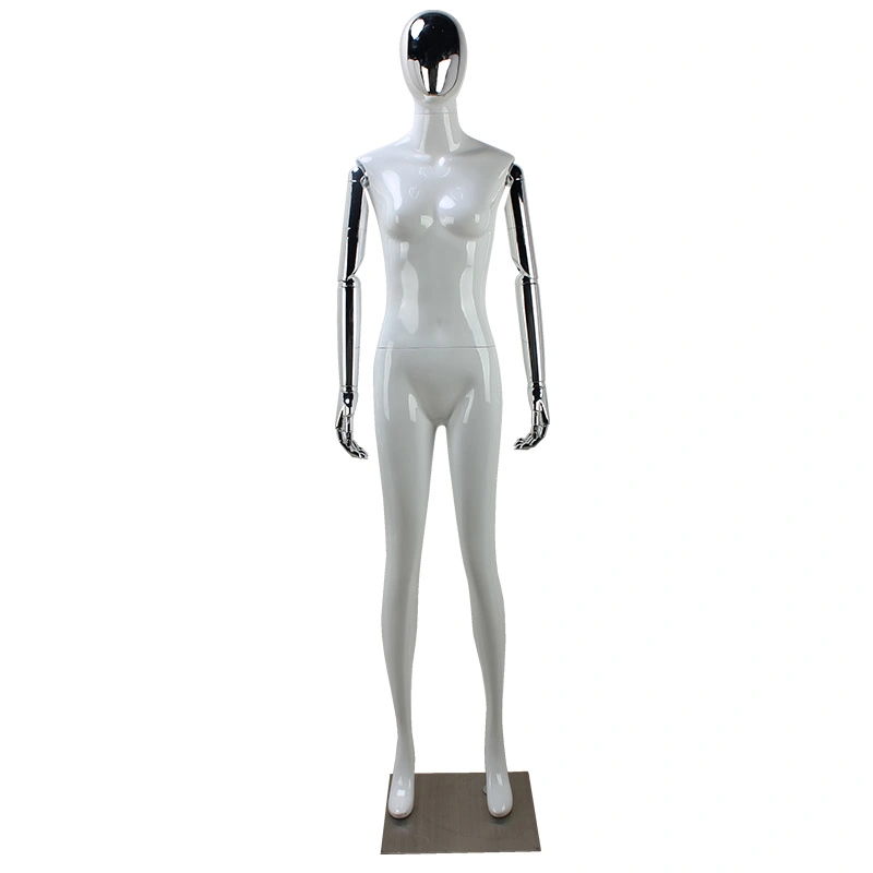 Nuevo producto cara de plata Fibreglass brazos ajustables Mujer Mannequin