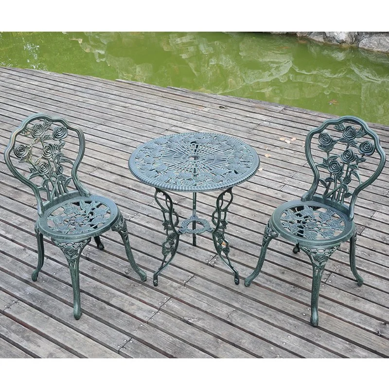 Cast Aluminum Patio Furniture Outdoor Garden Furniture Rose Bistro Set