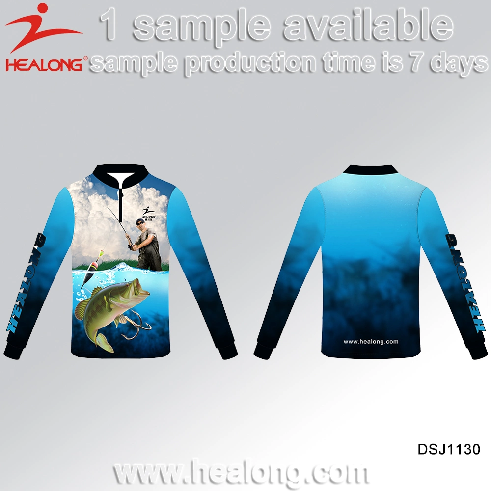 Healong Sportswear Full Sublimation Jersey Fishing Wear Custom Color