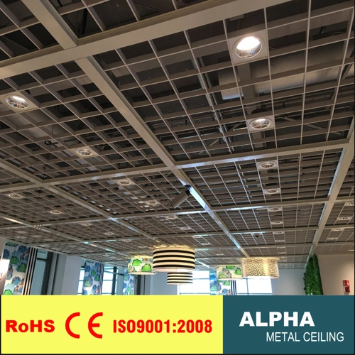 Aluminum Roof Suspended System Metal False Suspended Pyramid Cell Ceiling Grid Tile