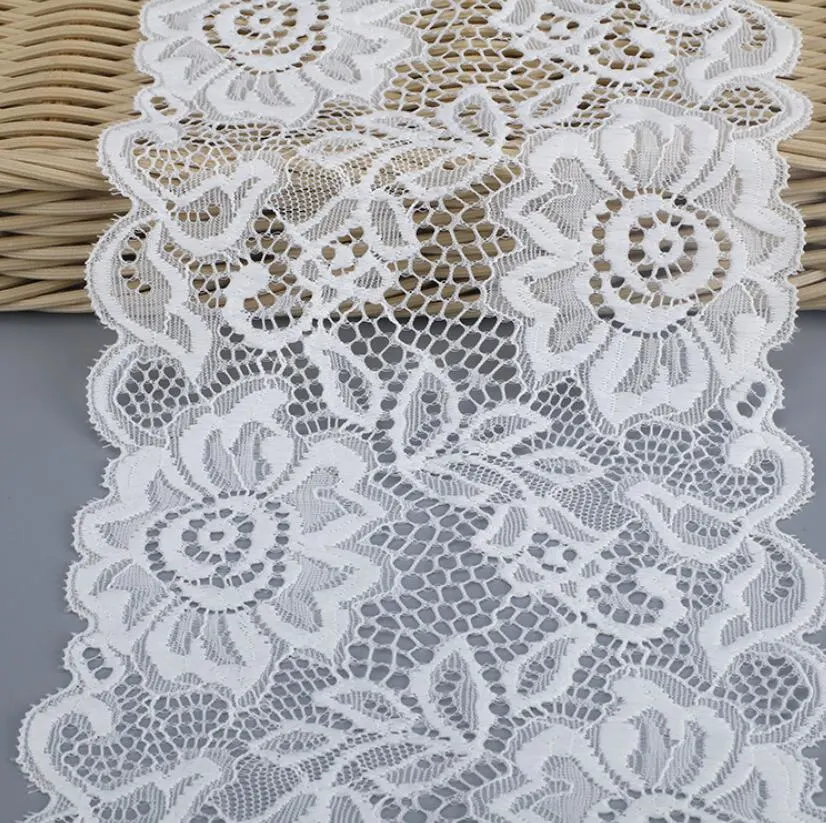 15cm Nylon Stretch Strickkrüpp Strickspitze Wavy Lace weich Accessoires für Damenbekleidung