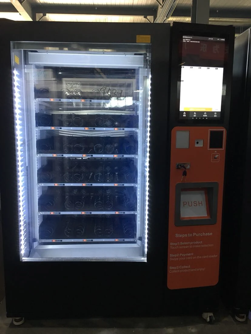 Los grandes supermercados Metro Snack y bebidas de máquina expendedora de combinación de 8 pulgadas LCD pantalla de publicidad